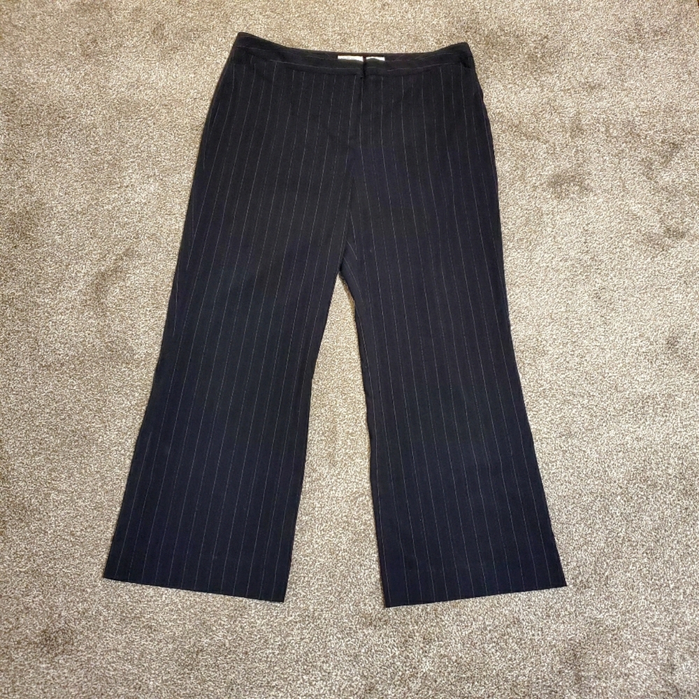 Size 18 Black Pinstripe Dress Pants - Work Pants - Office Wear - Like New - Plus